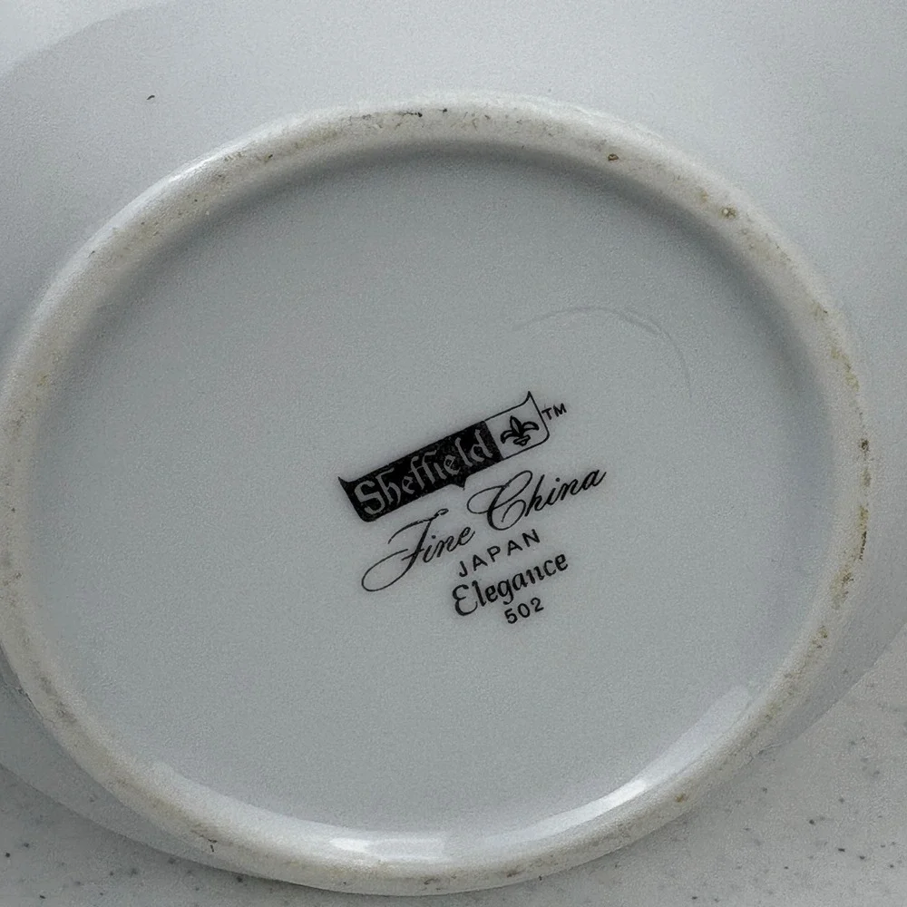 Sheffield Fine China Elegance 502 Coffee Pot & Lid Japan White Green Floral‎ Tea